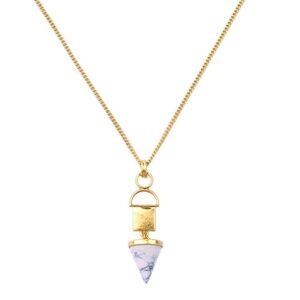 Handmade upcycled Howlite Pendant Necklace – Canadian Made